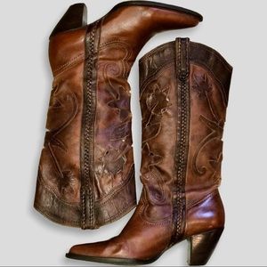 **SOLD** Beautiful Leather Western Boots - 9M  Made in Brazil